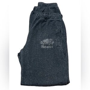Women’s- ROOTS heathered black Sweatpants- Size - XS- black